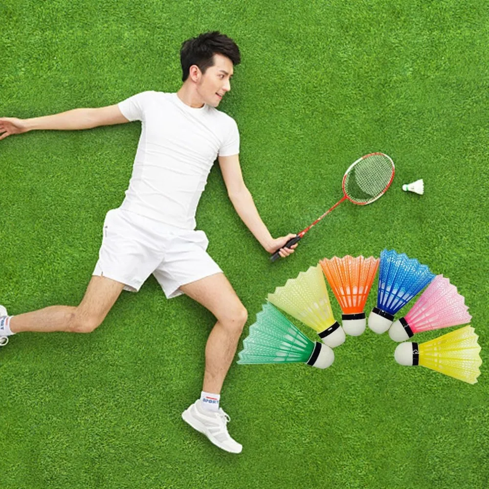 12 unids/set portátil colorido bádminton plástico Durable Shuttlecock deporte al aire libre accesorios gimnasio Fitness bolas piezas