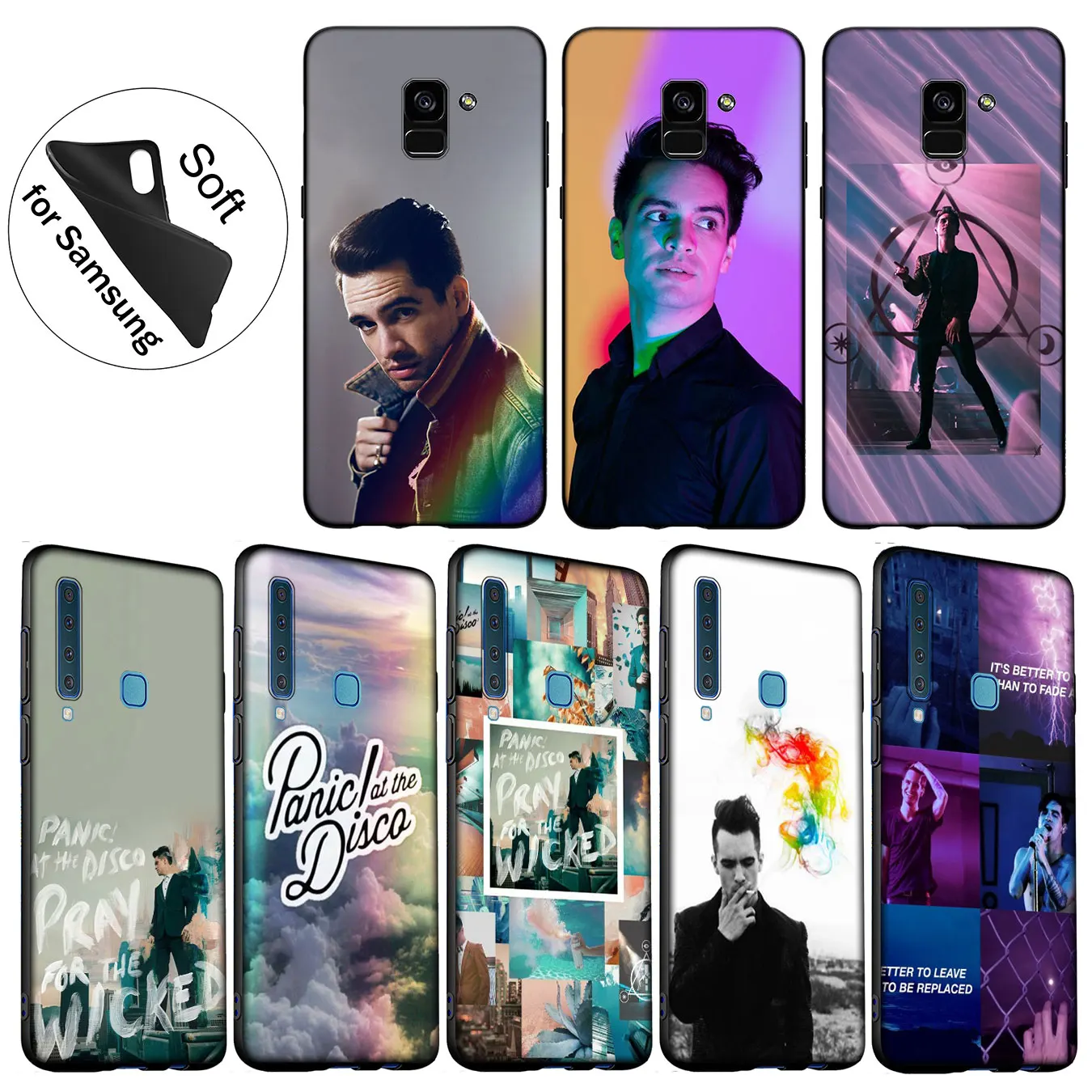 IYICAO Panic! Мягкий силиконовый чехол для Samsung Galaxy A6 A9 A8 A7 2018 A3 A5 2016 2017 Note 9 8 10 Plus Lite |