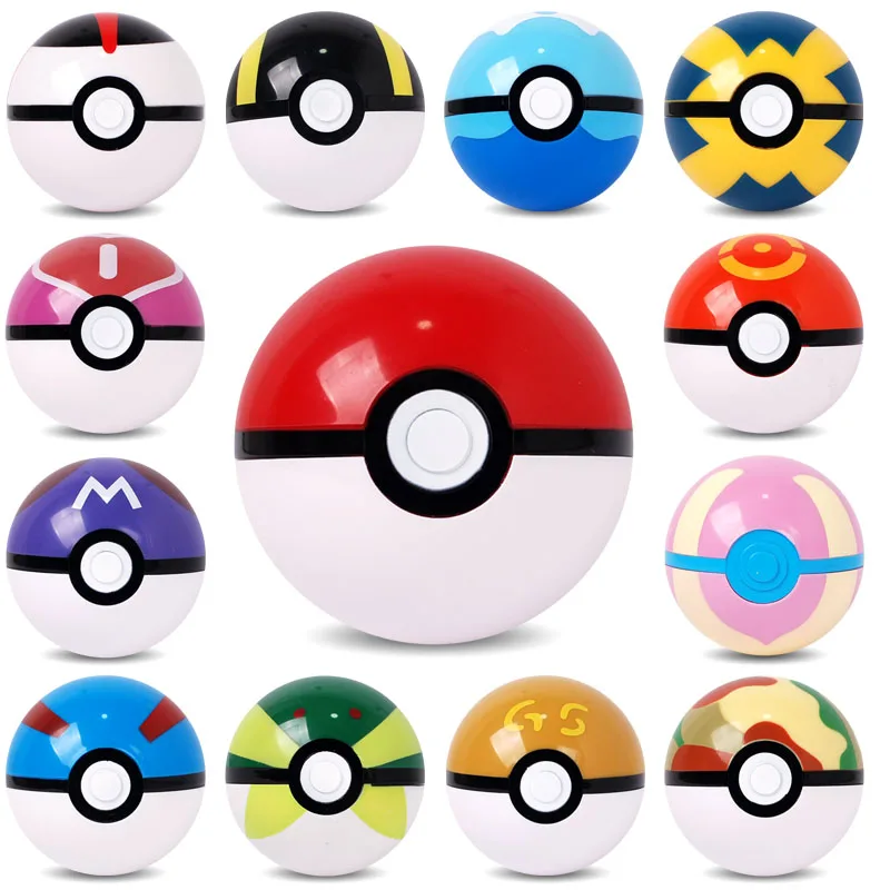 Pokemon go balls 7CM 1Pcs Pokeball+1pcs Free Random Pokemon Doll Figures Anime Action Figures Toys 13Styles Global free delivery