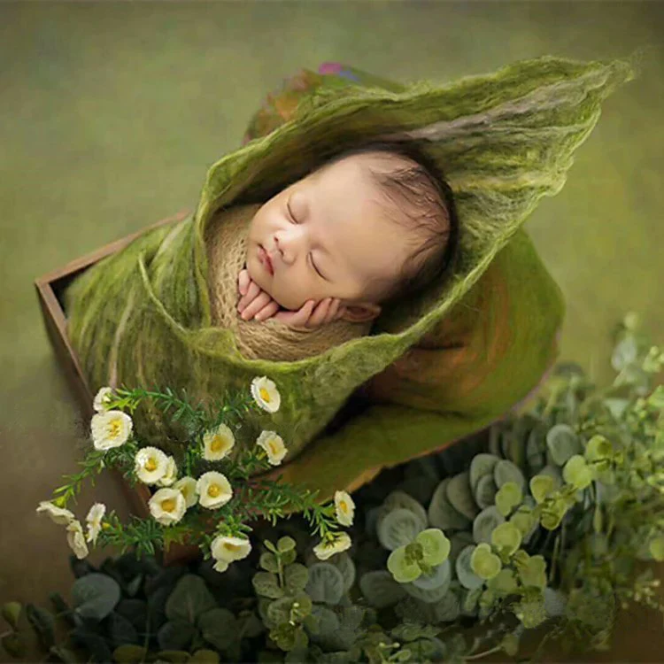 Fotografia recém-nascido adereços cobertor de lã bebê