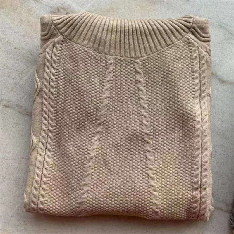 Pièce 2 Ensemble Col 2018 gray Ensembles Survêtement Tricoté Femmes Khaki Tenues Haut Hiver 8q1aFxT