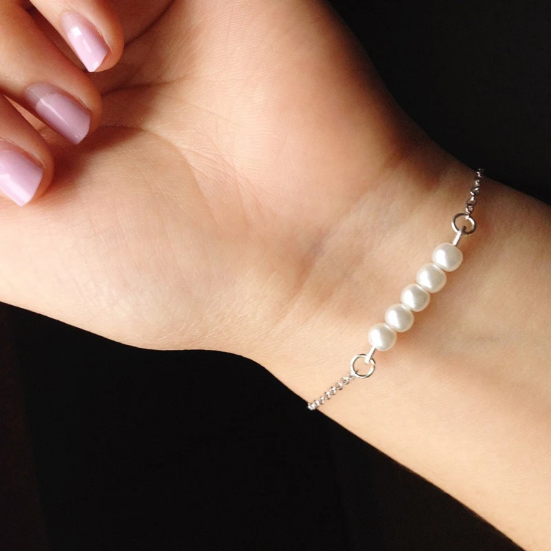 KBJW New Arrival Simple Imitation Pearl Bracelet Fashion Handmade