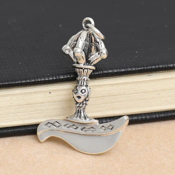 

925 Sterling Silver Vintage Silver Necklace Pendant pestle pestle knife man Vintage pendant Pendant Jewelry