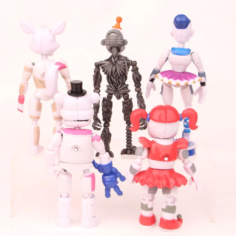 5 шт./лот FNAF Five Nights At Freddys Freddy toys Bonnie Foxy Fazbear Медведь со светодиодной подсветкой пвх