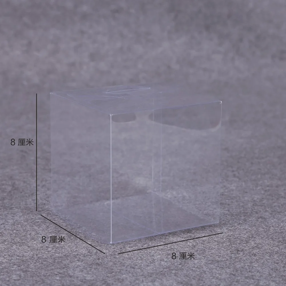 100 шт./лот 5x5x5 5x5x8 см ПВХ прозрачные упаковочные подарочные коробки пластиковые