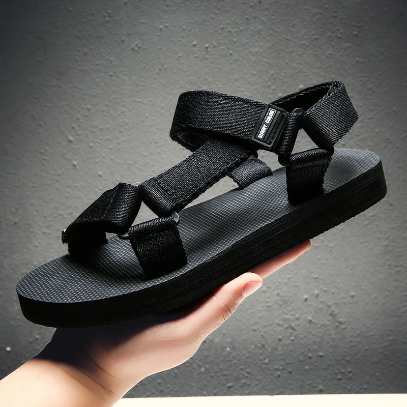 

Unisex Sandals Men Shoes 2019 Gladiator Men's Sandals Roman Men Shoes Summer Flip Flops Black Flat Sandals Large Size