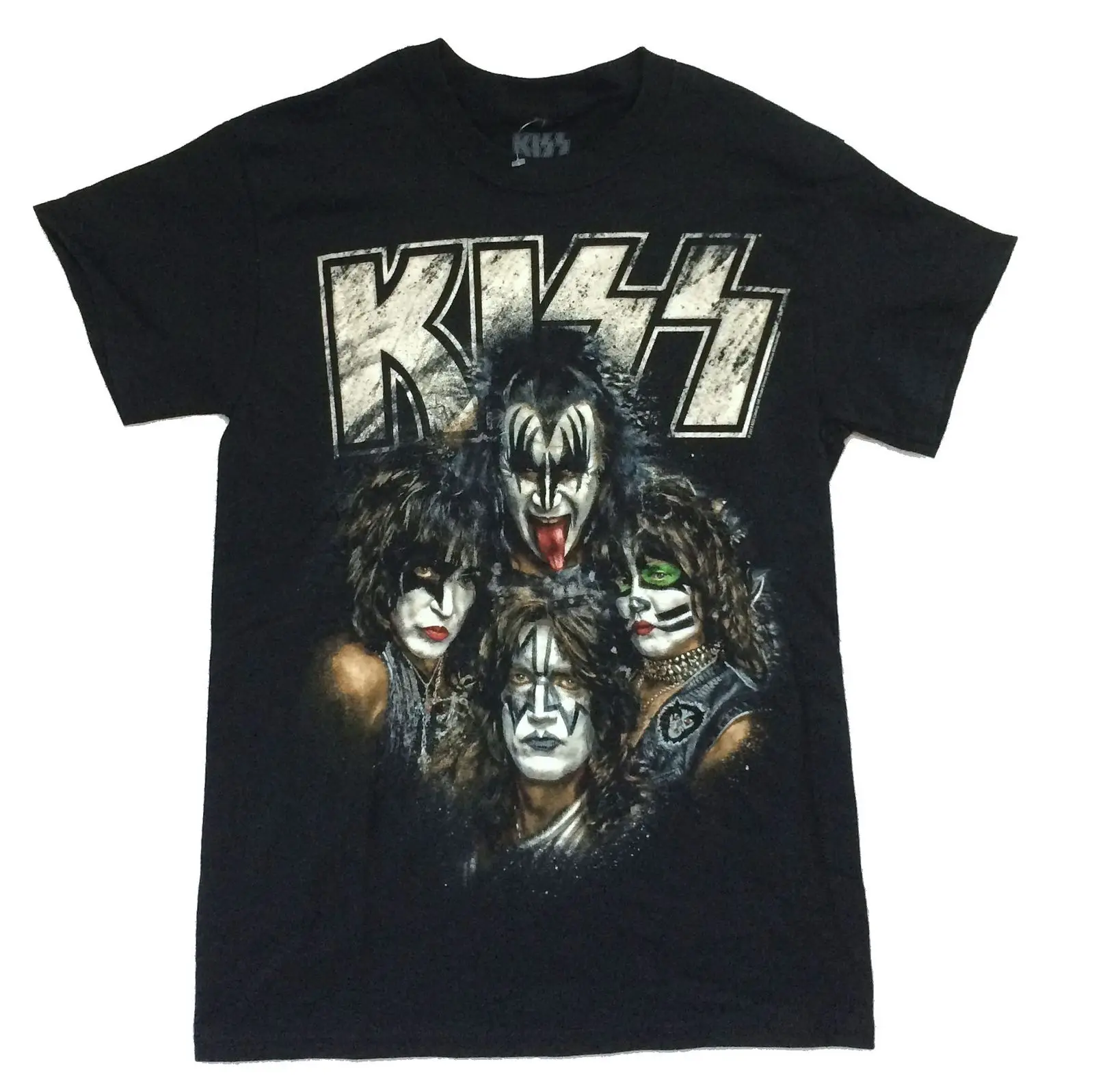 KISS Classic Makeup Band Image Black T Shirt New Official Band Merch