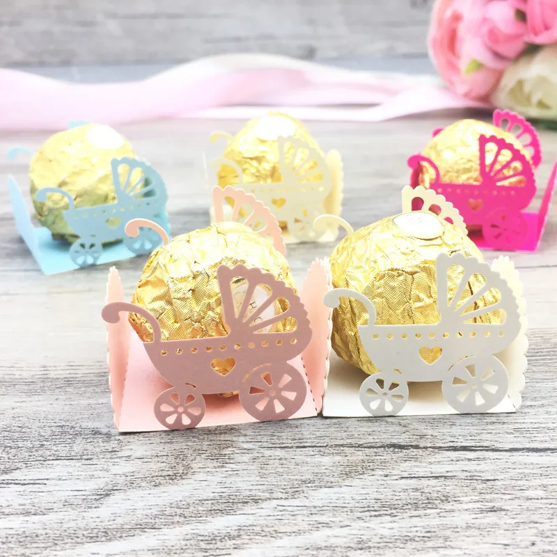 

50Pcs Laser Cut Chocolatr Bar Wedding Favors and Gifts Baby SHower Paper Candy Box Bar Wedding Decorations and Party Supplies