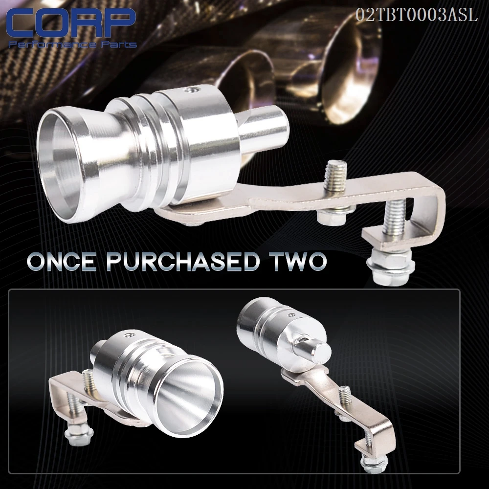 Exhaust Fake Turbo Simulator Whistle Pipe Sound Muffler Blow Off Valve