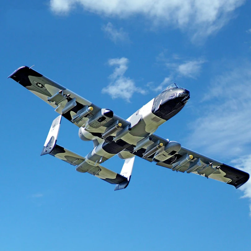 Радиоуправляемый самолет FMS 70 мм радиоуправляемый A10 Warthog V2 Ducted Fan EDF Jet Twin Engine с
