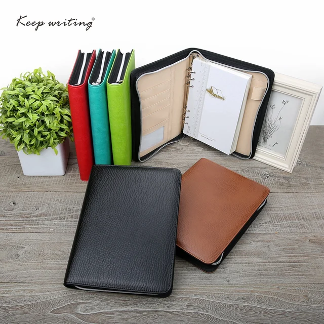 aliexpress com buy a5 business zipper bag notebook pu leather