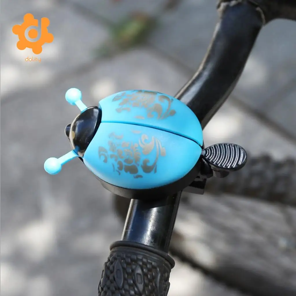 Lovely Funny Kids Children Beetle Ladybug Ring Bicycle Bell for Boys Girls Cycling Bike Ride Alarm Mountain Bike Trumpet Horn