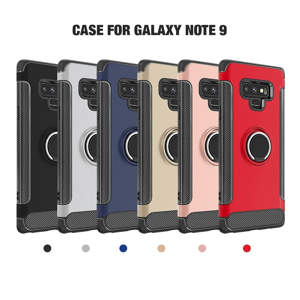 

For samsung note9 case for galaxy note 9 cover protect bumper phone skin coque 9note luxury with ring kickstand holder