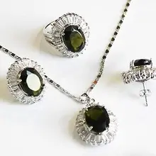 Чудесные женские драгоценные камни 10*14 мм циркония 18KGP серьги кулон кольцо тонкий широкий ювелирные изделия