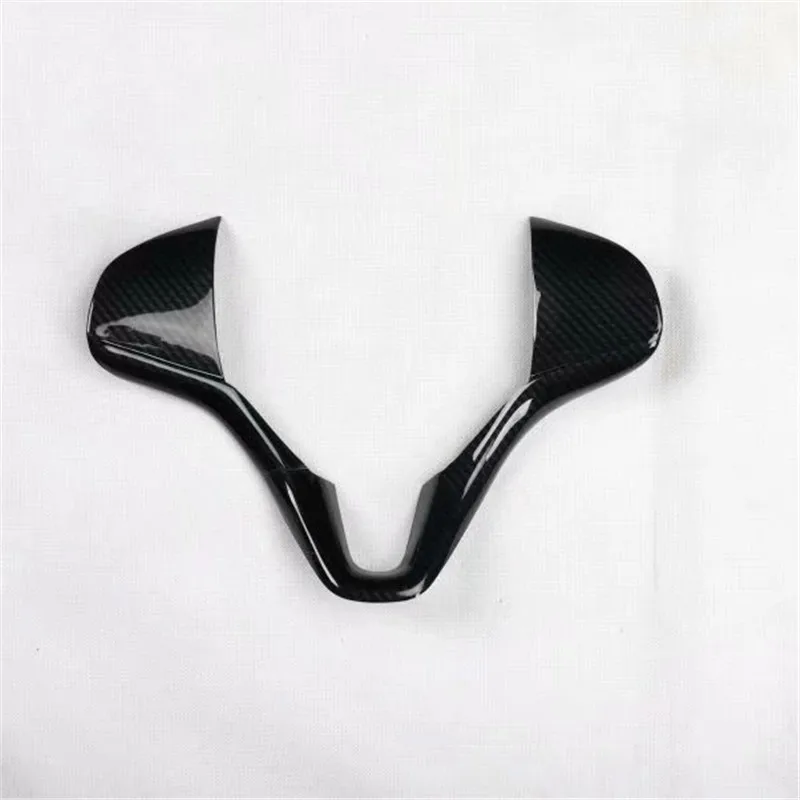 Cubierta de coche de fibra de carbono para decoración de volante de piezas de automóvil para HONDA FIT 2014-2016 estilo de coche