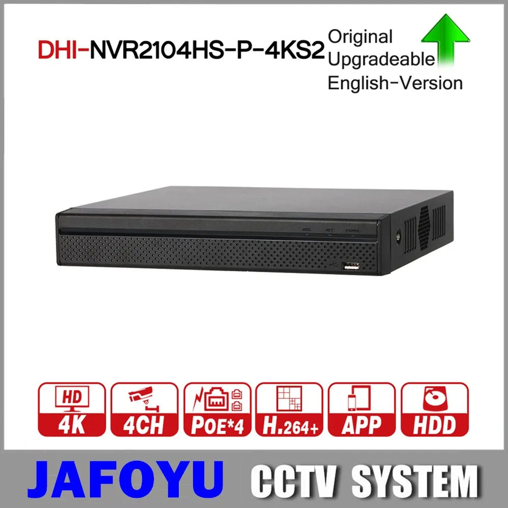 Компактный сетевой видеорегистратор DH NVR2104HS-P-4KS2 4 устройство записи 1U 4PoE Lite 4K H.265 8