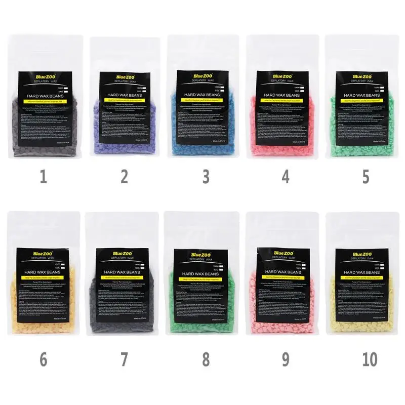 Billige 500g Wachs Bohnen Enthaarung Wachs Pellet Heißer Film Harte Wachs bohnen Weibliche Haar Entfernung Keine Streifen Hard Wax Bead für Körper Haar Entfernung