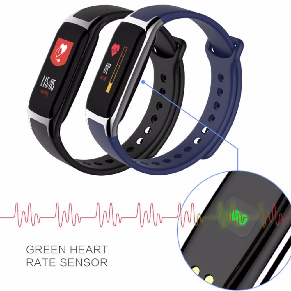 

Heart Rate Blood Pressure Monitor Smart Watch Bracelet Support Distance Target Stand-by Time About 25 Days