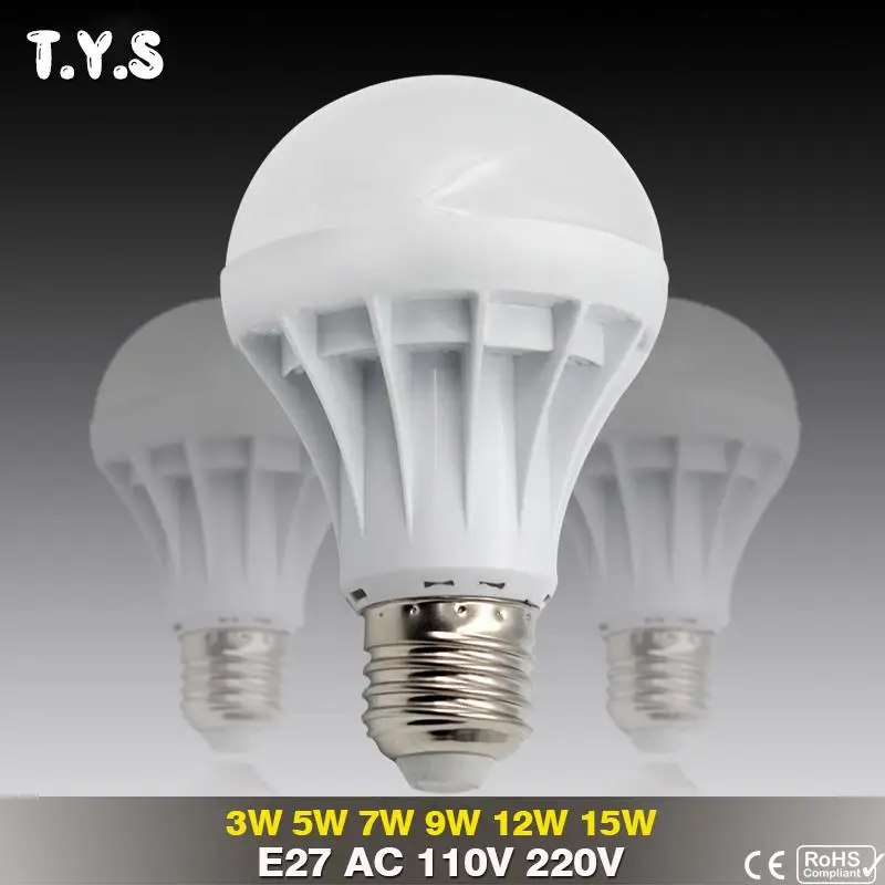 Светодиодная лампа E27 шарик пузыря шарика 5730 настольная 110V 220V Высокая яркость