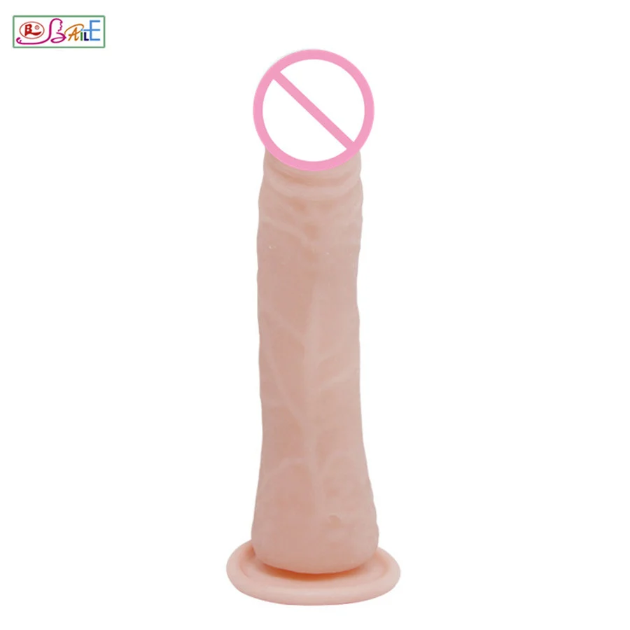 Baile Realistic Super Big font b Dildo b font Flexible Penis Dick With Strong Suction Cup