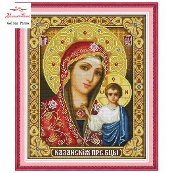 

Golden Panno,Needlework,DIY DMC Cross stitch,Sets For Embroidery kit 11CT 14ct unprinted cotton thread Jesus CTCross-Stitching