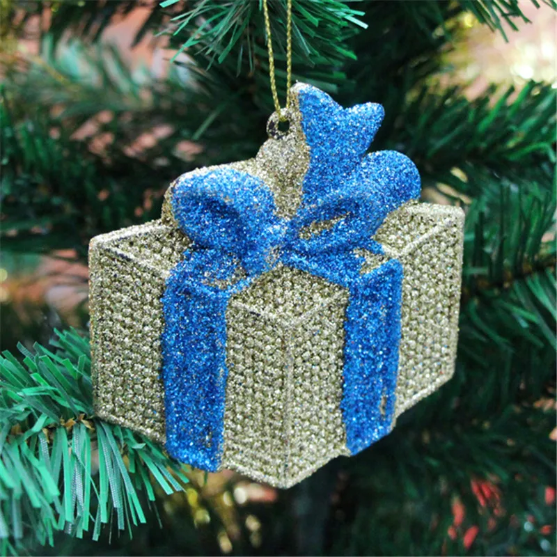 10 шт/партия Подарочная сумка 12 см новогодняя елка украшения Блестящий Порошок новогодний X-mas дерево кулон поставщик