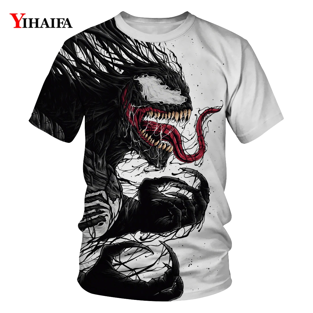 

New Mens Terror 3D Printed Creative Graphics T-shirt Man Summer Short Sleeve Tee shirt Tops Harajuku Clothing