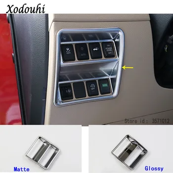 

For Nissan X-Trail XTrail T32/Rogue 2014 2015 2016 car stick styling ABS front head fog light switch button trim frame lamp 1pcs