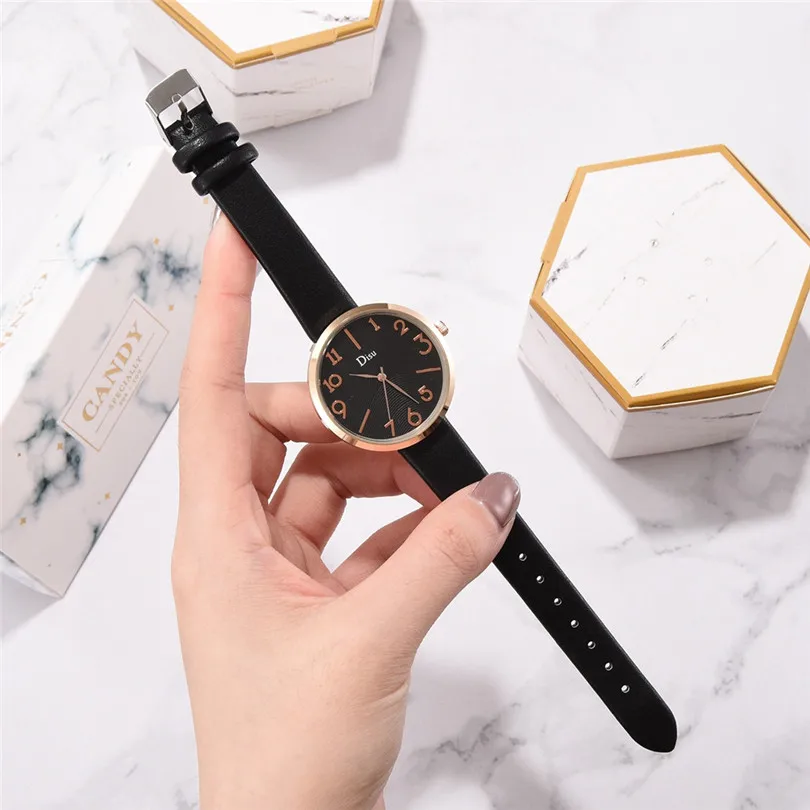 Luxury Fashion Lady Leather Belt Watch Creative Number Analog Quartz Watch Women Watches Bracelet Watch Ladied #4m19 (24)