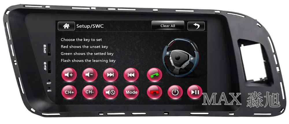 Excellent MAX Car Radio GPS Navigation System For Audi Q5 Bluetooth Call/Music Free Maps Steering Wheel Control 16