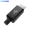 10PCS DIY Micro USB Male Plug Connectors Kit w/ Covers Black Diy Electronic DIY Kit ► Photo 2/6