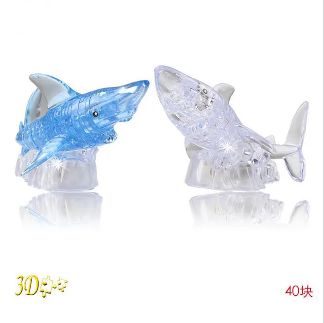 3d Shark Crystal Puzzle Animal Assembled Model Diy Crystal Ornament