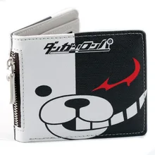 Danganronpa monokuma Косплэй кожаный мультфильм Кошелек Moneybag короткая бумажник кошелек бумажник
