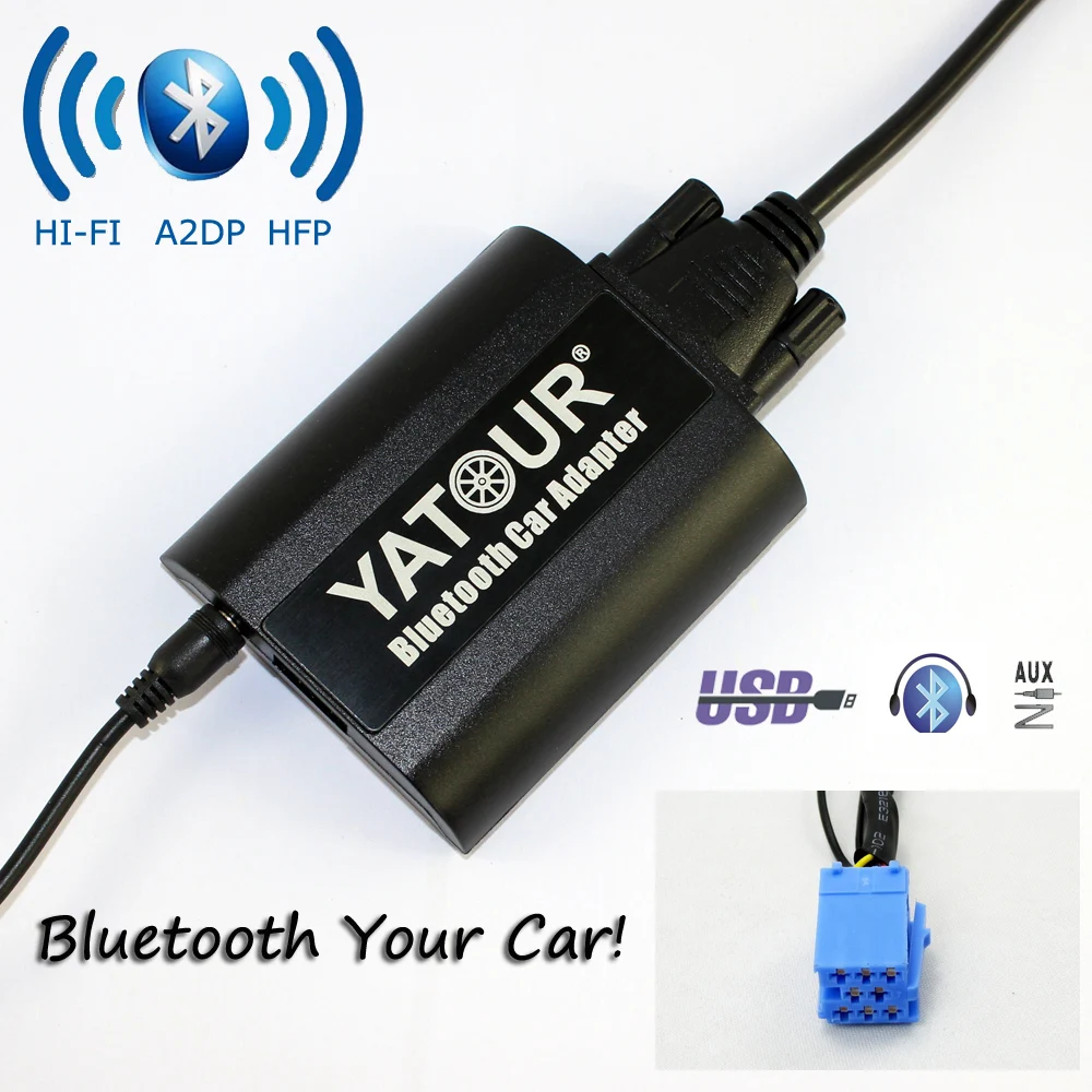 Yatour Bluetooth автомобильный адаптер для Renault Siemens VDO Dayton 8-Pin Глава uni YT-БТА AUX в Hi-Fi a2DP