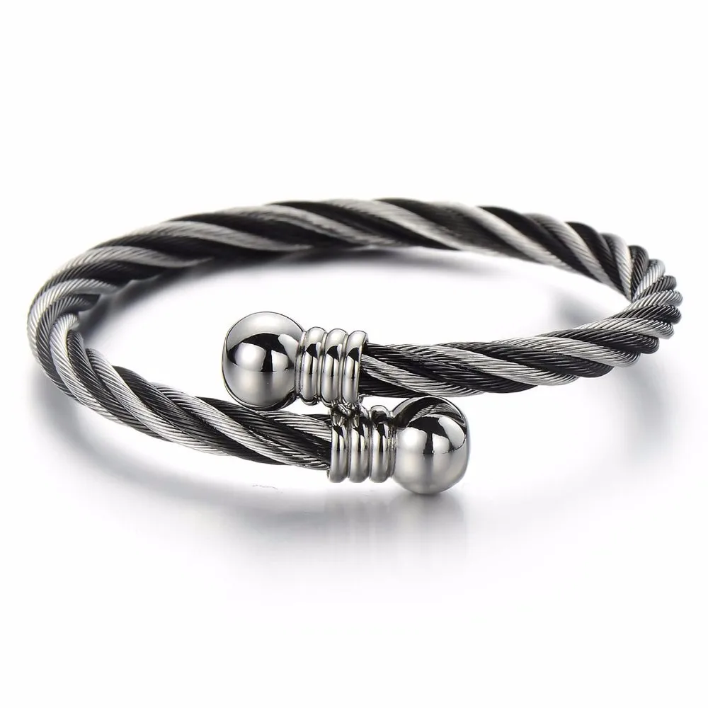 Men's Rope Shape Bangle