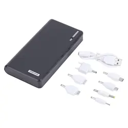 11000 мАч Dual USB кошелек форма power Backup Bank Черный Портативный внешний аккумулятор зарядное устройство для различных телефонов электронный