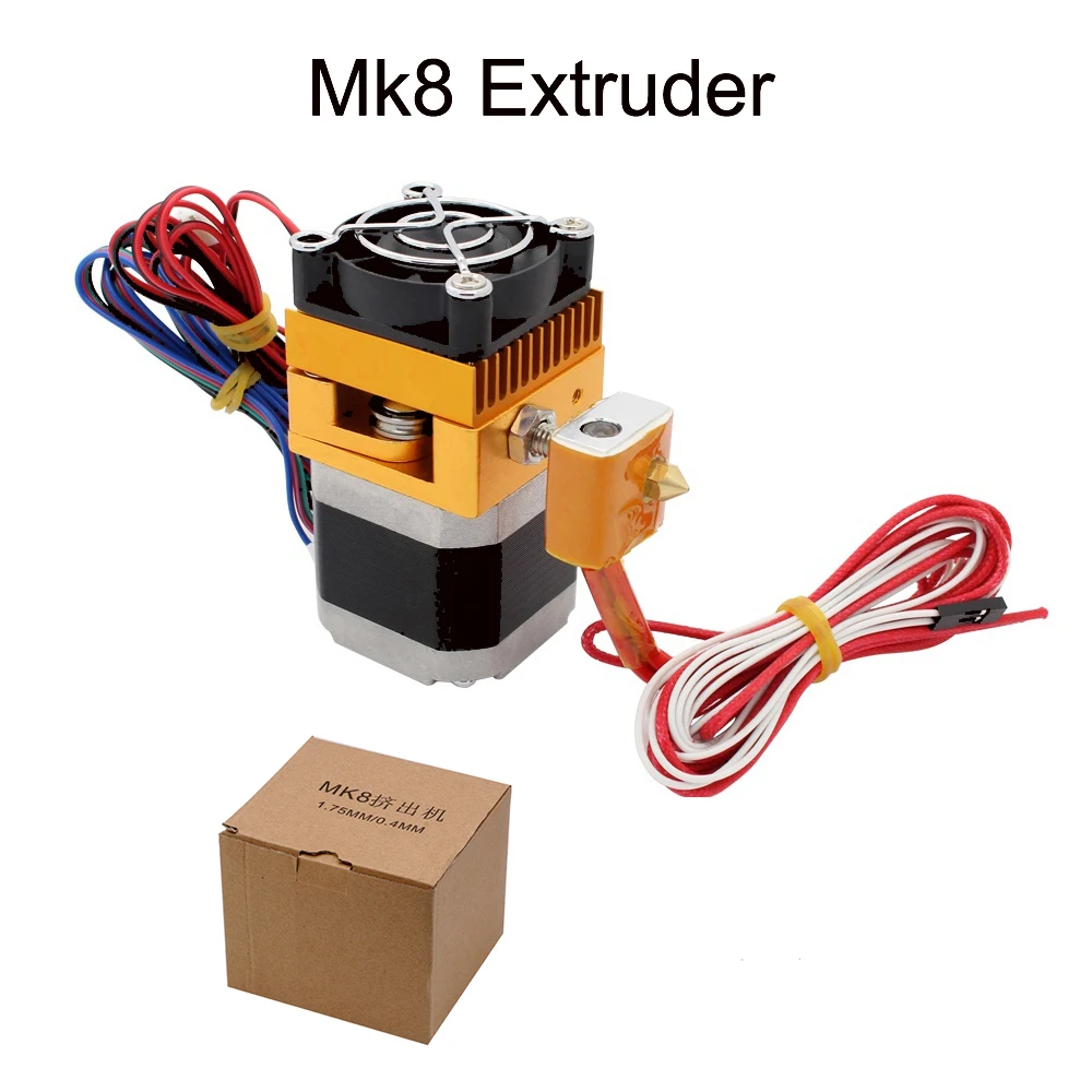 MK8 экструдер j-глава Hotend насадка 0,4 мм вход питания Диаметр 1,75 нити дополнительная насадка с MK7/MK8 /MK9 силиконовые носок как подарок