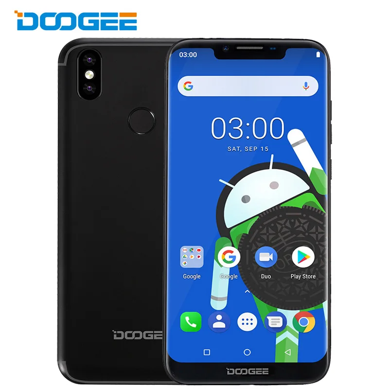 Doogee BL5500 Lite 4G LTE 6,19 дюймов 19:9 Нотч экран смартфон Android 8,1 Oreo 2G + 16G 5500mAh отпечаток пальца 13.0MP мобильный телефон