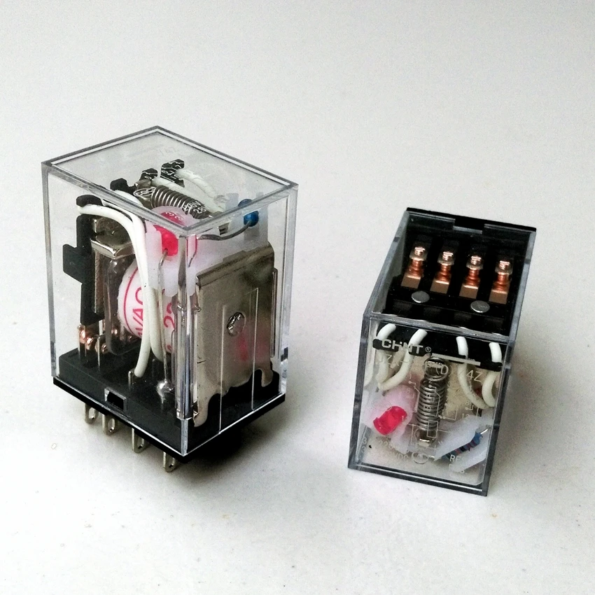 

5pcs/lot CHINT JZX-22F(D)-4Z AC220V General Relay HH54P Mini Relay MY4NJ with light