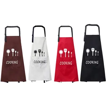

Fashion Nordic Style Unisex Men Women Kitchen Aprons Printed Commercial Restaurant Home Bib Cotton Aprons
