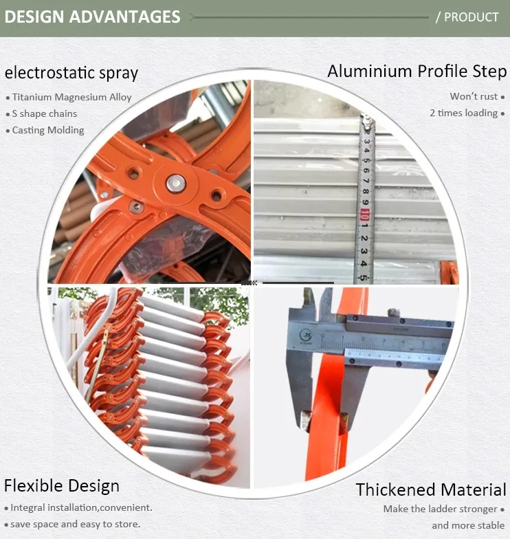 Складная чердак внешняя лестница высокого качества складывающаяся лестница на чердак титановый Магний настенный доступ чердак