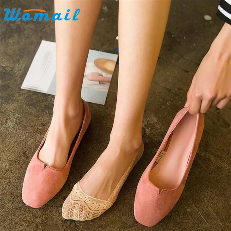 

2019 # Durable 2019 Sock Women Summer Cotton Lace Antiskid Invisible Liner Low Cut Socks