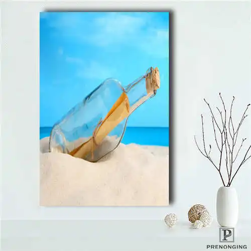 Custom love-beach-heart (1)@ Printing Posters Cloth Fabric Wall Art Pictures For Living Room Decor#18-12-10-18-50 | Дом и сад
