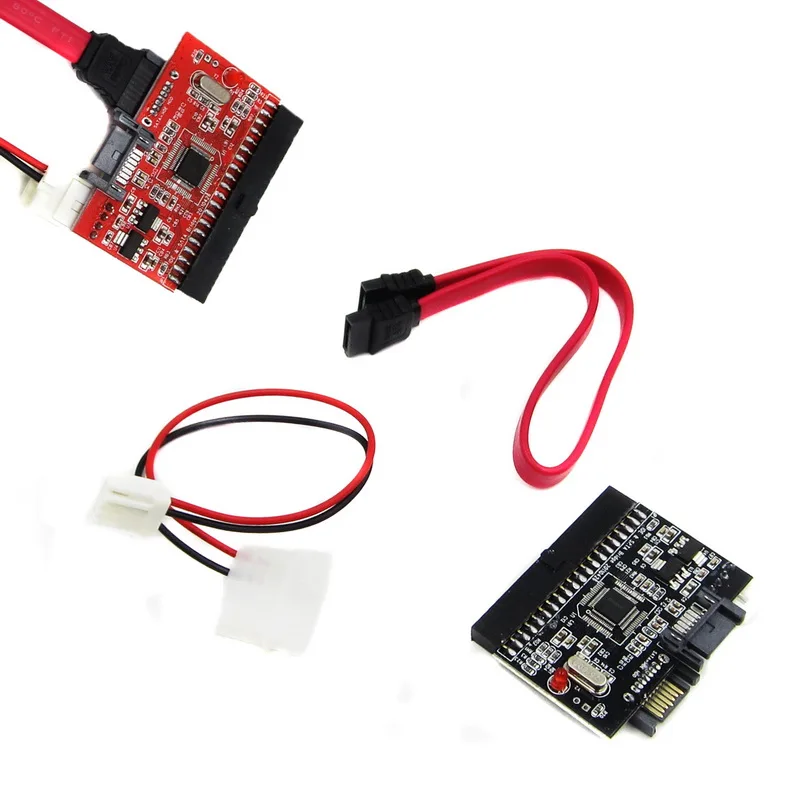 

IDE to SATA ATA 100/133 Serial HDD CD DVD Converter Adapter+Power & Cable