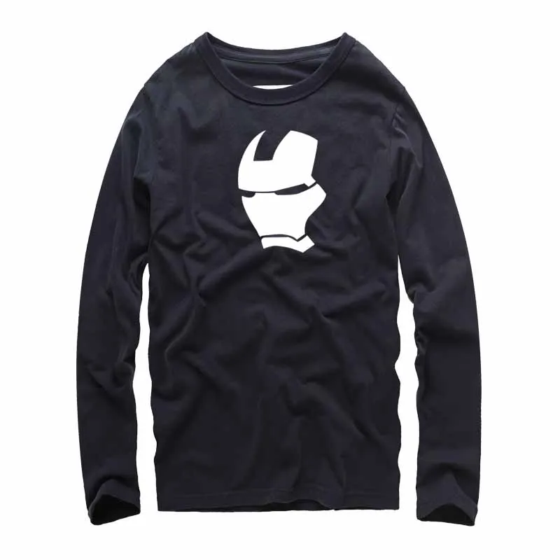 Movie Super Hero ironman T shirt Fashion Autumn Warm Long sleeve T
