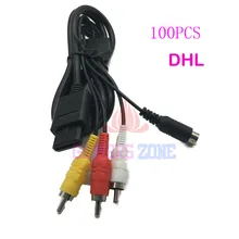 100 шт. композитный AV S видео RCA видео телевизионный HD кабель для nintendo 64 N64 SNES SFC NGC AV свинец