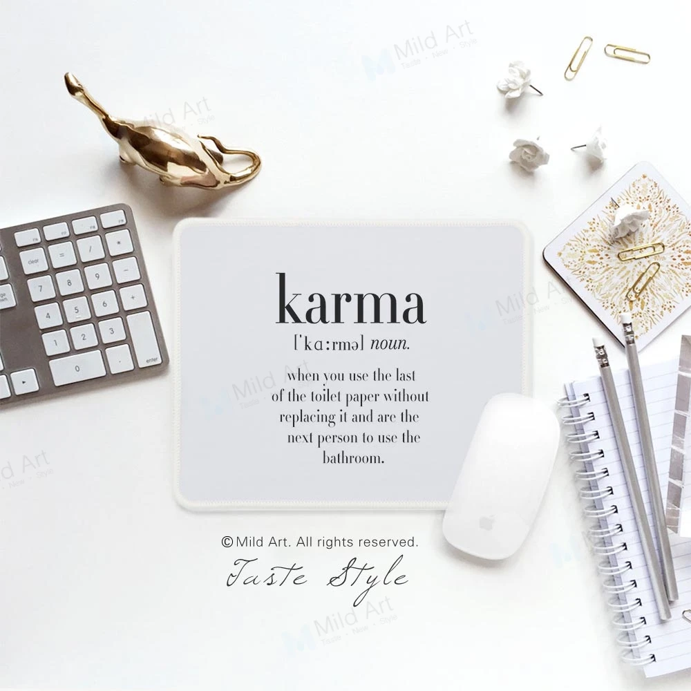 

Black and White Humor Art Life Quotes Beauty Christmas Prints Nordic Personalized Creative Gift PC Gaming Computer Mouse Pad Set