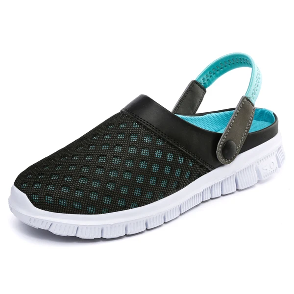 ZYYZYM Slipper Men Sandals Summer Unisex Style Fashion Light Casual Beach Sandals Men Slipper Flip Flops Big size 36-46 - Цвет: black