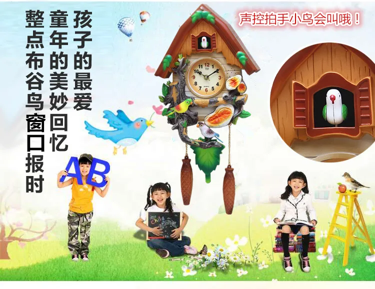  quartz Clocks watches Polaris movement cuckoo clock cartoon creative clock children room bedroom li - 32821512931