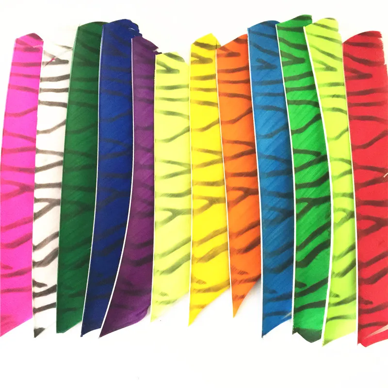 

1000pcs Multicolor Full Length 18~25CM Tiger Stripe Outdoors Arrow Feathers Turkey Feathers Vanes